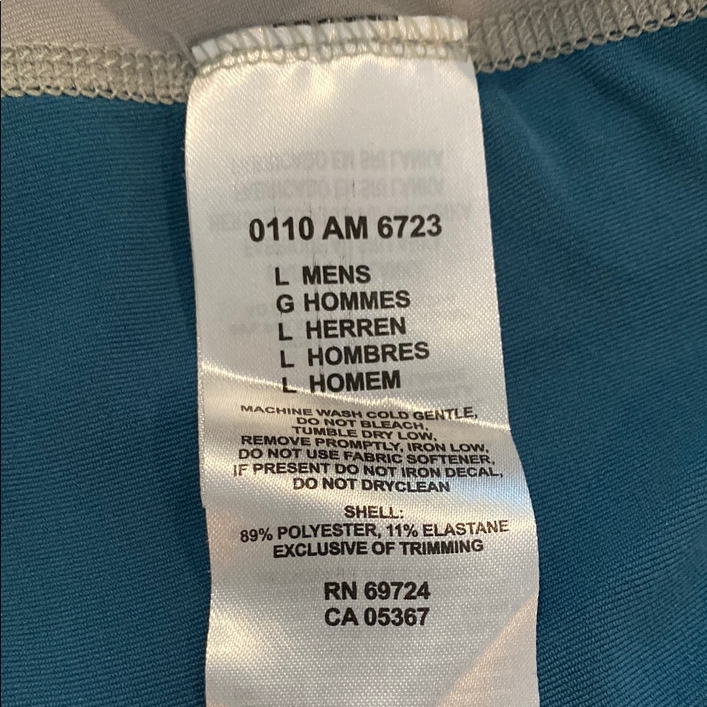 Columbia Men’s Teal and Light Gray Omni-Shade Shirt, L - Picture 6 of 7